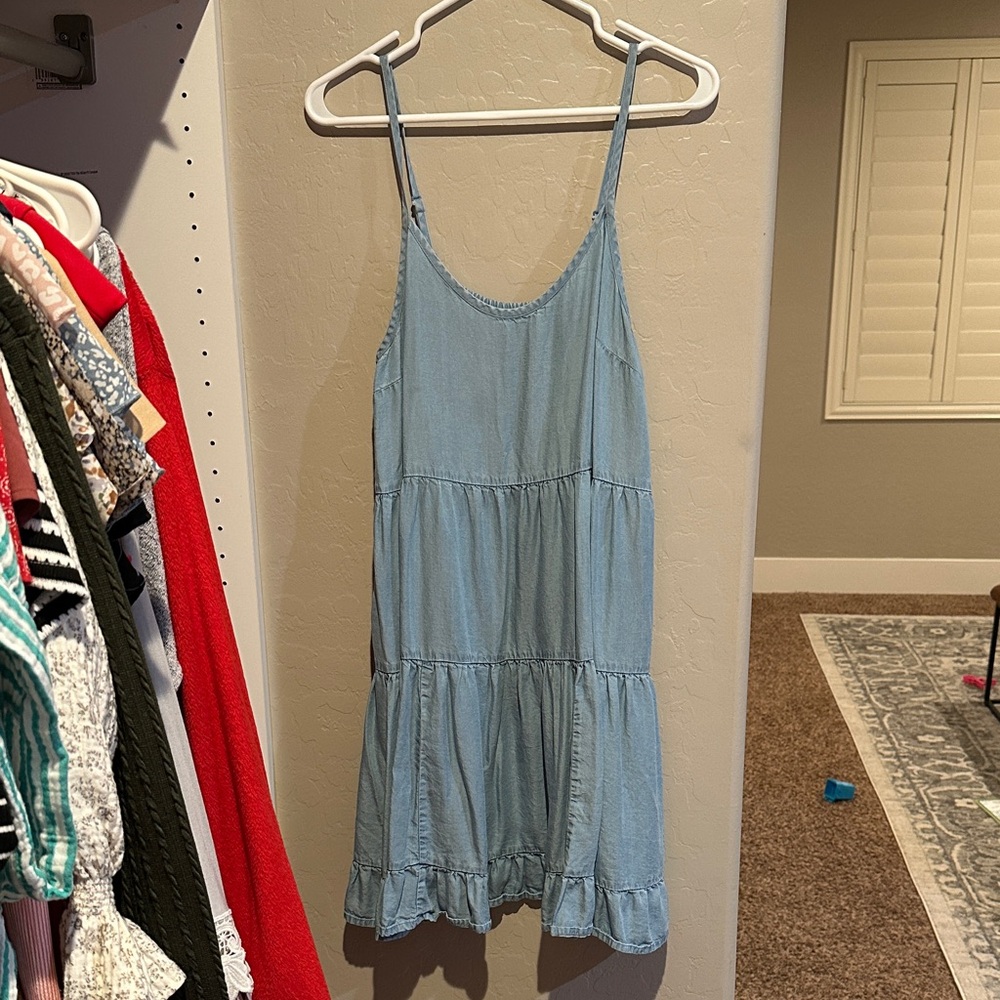 Denim look sun dress